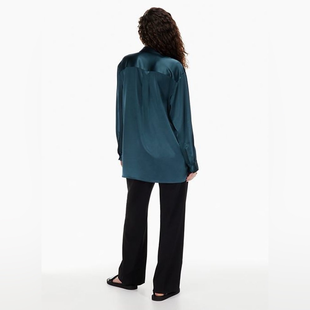 Aritzia Babaton Sable Herbage Green Shirt Size S - Picture 2 of 13
